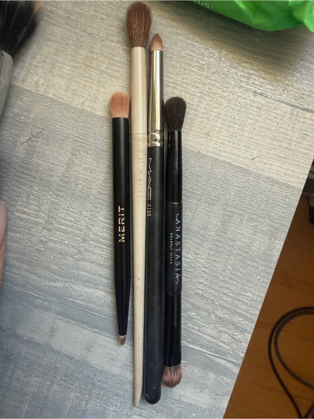 Assorted Eye Brush Set in Black and Cream by Merit, MAC, Anastasia
